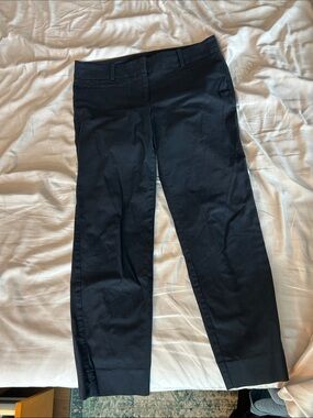 Ann Taylor navy straight cropped dress pants